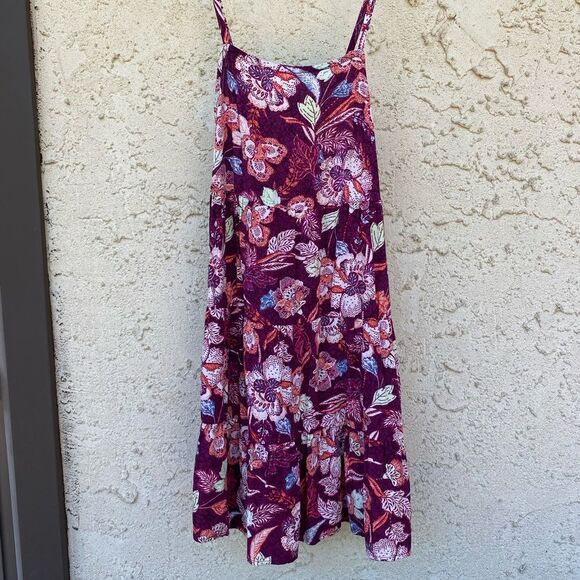 Old Navy Size Small Purple Mini Drese Square Neck Floral Print - Picture 1 of 7